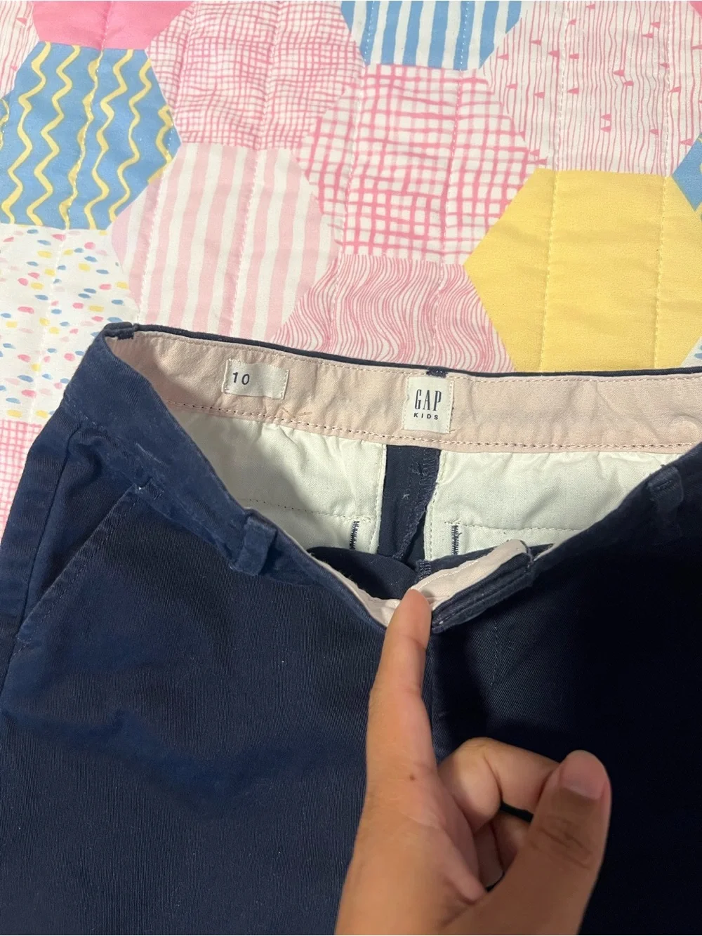 GAP Men's Dark Navy Flat Front Chino Shorts